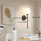 Battery Operated Wall Sconces Set Of 2, Wireless Battery Wall Light - Image 8