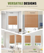 FoundGo Retro Bamboo Blinds 30" W x 64" H Bamboo Roman Shades Light Filtering - Image 5