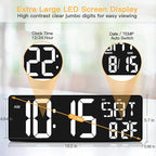 XREXS Large Digital Wall Clock - Image 2