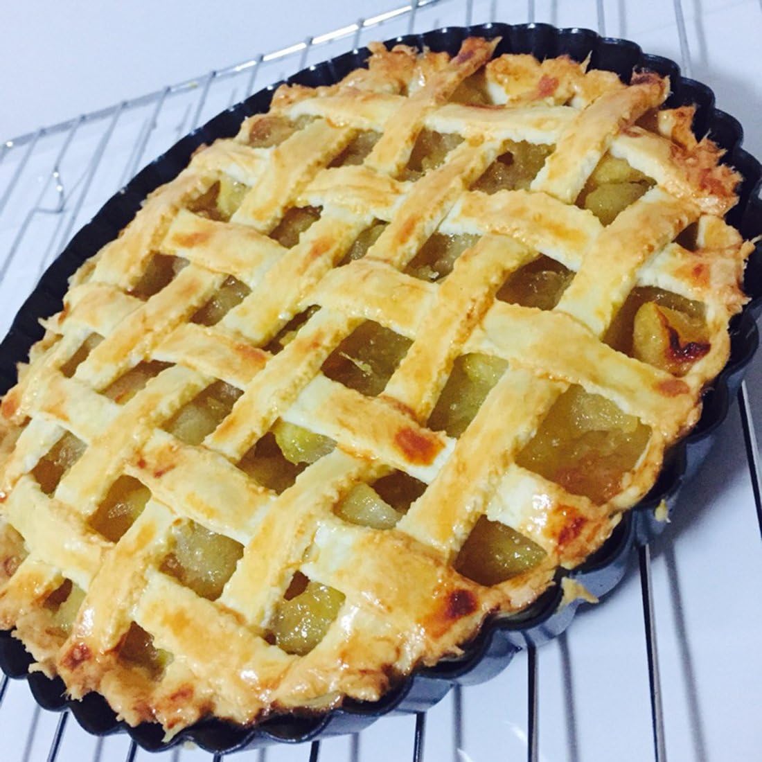 Tosnail 2 Pack 9 Inch Non-Stick Quiche Pan Tart Pan with Removable Loose Bottom