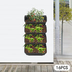 Vertical Wall Planter with 16 Pots, Hanging Garden Plant Flowerpot Holder - Image 3