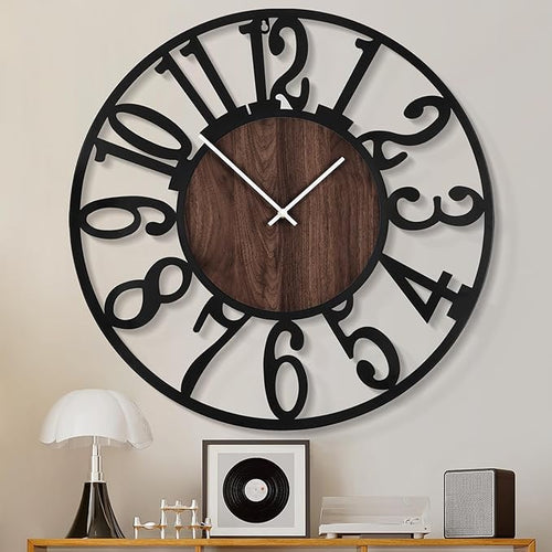 1st owned Wall Clock for Living Room -16" Silent Non Ticking, Battery Operated by Wallclockdecor