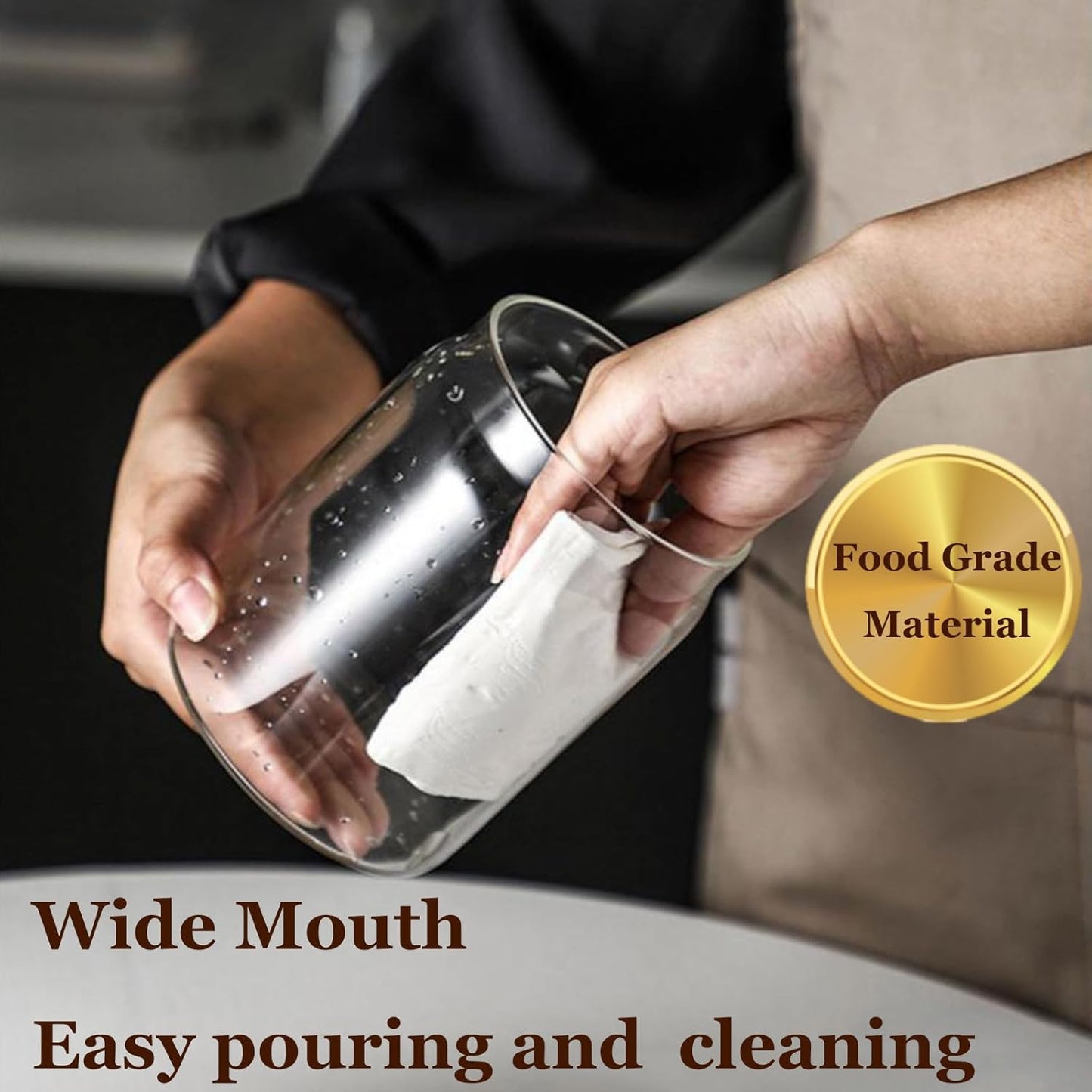 Vacuum Glass Jar with Airtight Lid,27floz/800ml Borosilicate Glass Coffee Canister Container,Perfect for Coffee Beans & Grounds,Loose Leaf Tea,Candy,Sugar,Nuts,Spices