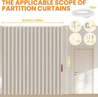 Room Divider Curtain Sets with Flexible Ceiling Track, Privacy Soundproof - Image 3
