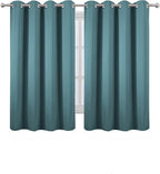 LEMOMO Sea Teal Thermal Blackout Curtains/52 x 54 Inch/Set of 2 Panels Room - Image 2