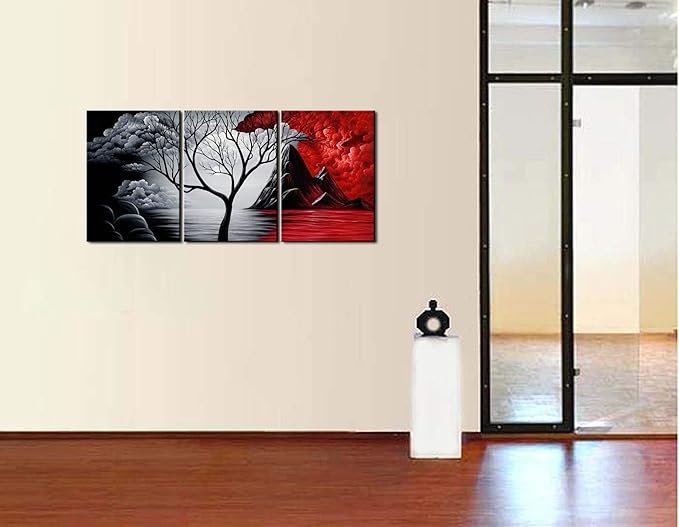 Wieco Art Extra Large The Cloud Tree Modern Gallery Wrapped Giclee Canvas Print - Image 3