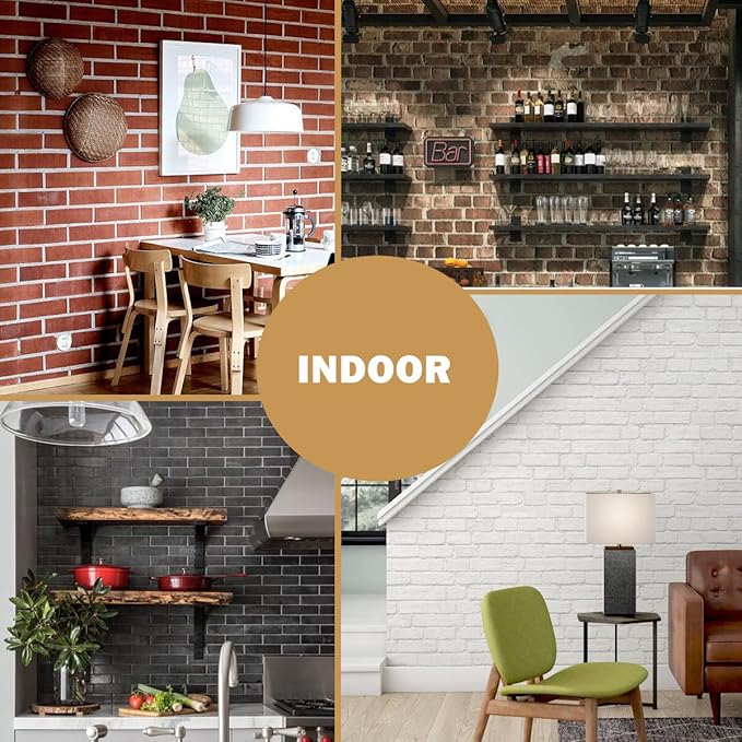 Old Town Black Faux Brick Wall Tiles, 3D Thin Brick Veneers - Image 3
