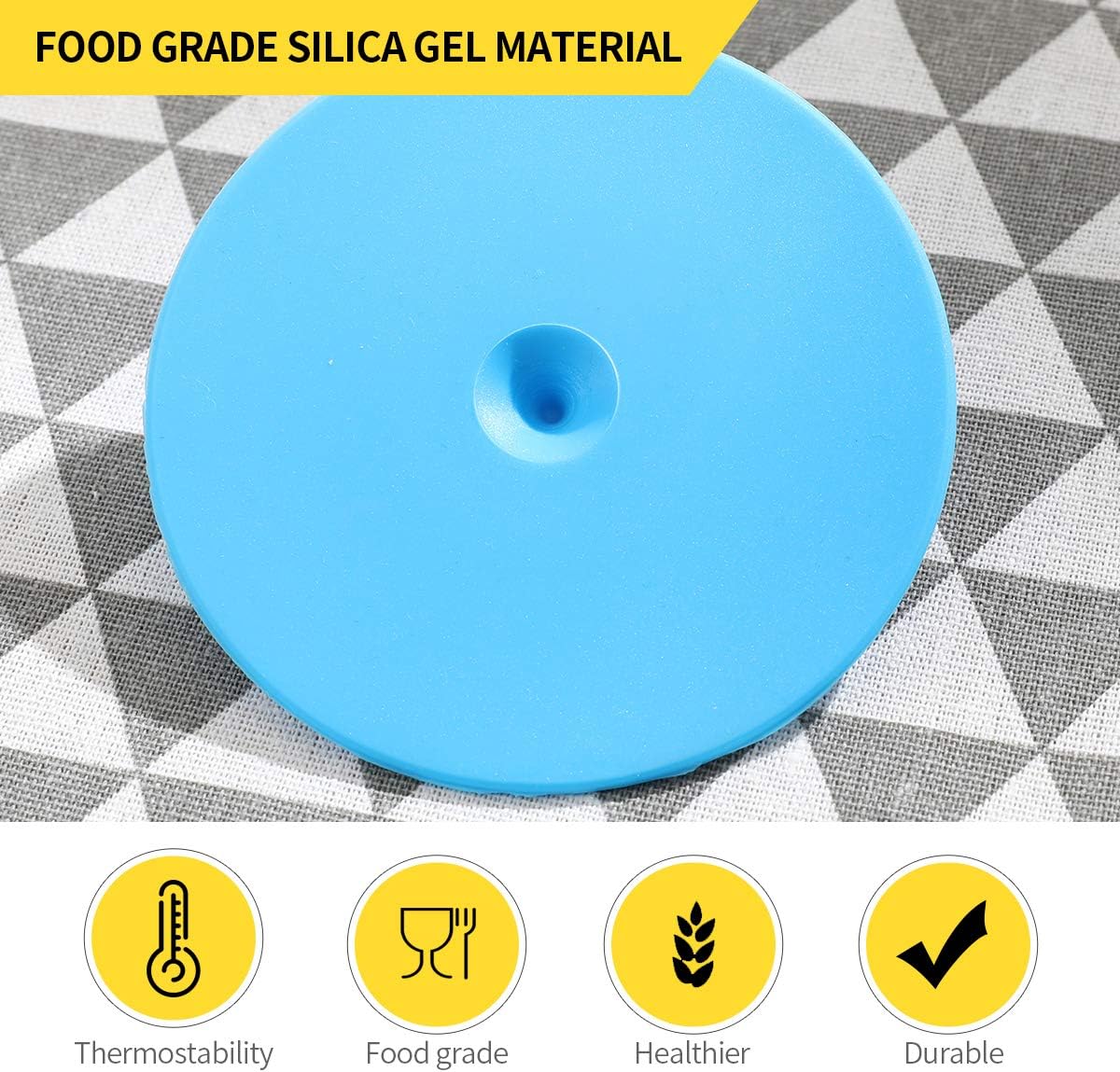 Silicone Cup Covers (Set of 4) ， Multicolored Silicone Lids for Mugs, Cups, Tea Pots,Flexible Mug Covers，Hot Cup Lids for Coffee & Tea