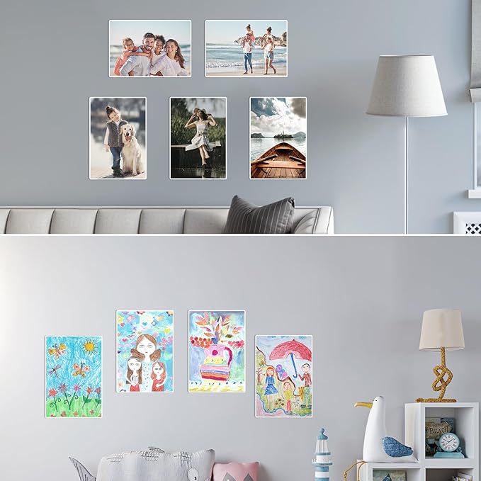 EHWINE 4 Pack 11x17 Wall Mount Acrylic Sign Holder, Wall Signs Photo Menu Flyer - Image 8