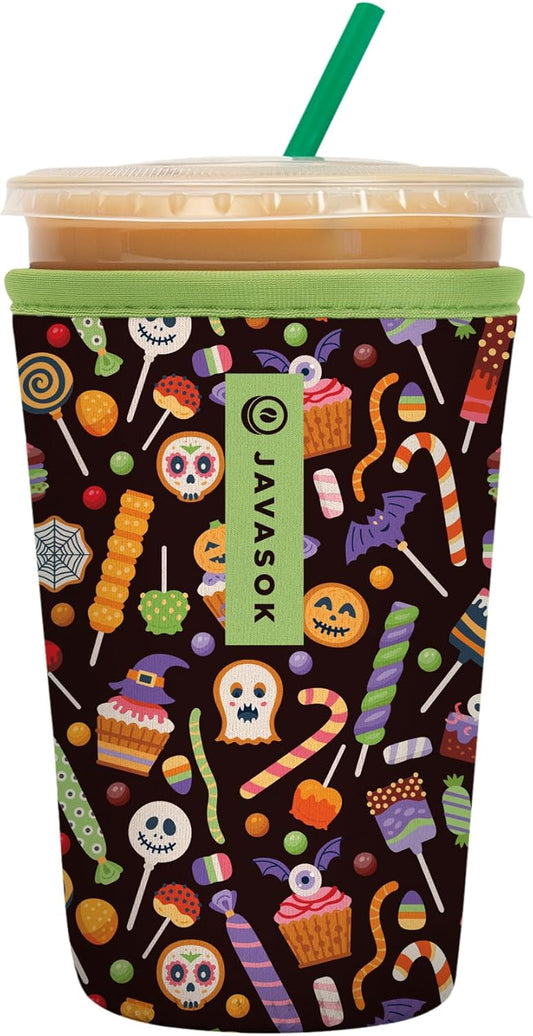 Sok It JavaSok Iced Coffee & Cold Soda Insulated Neoprene Cup Sleeve (Creep It Sweet, Medium: 22-28oz)