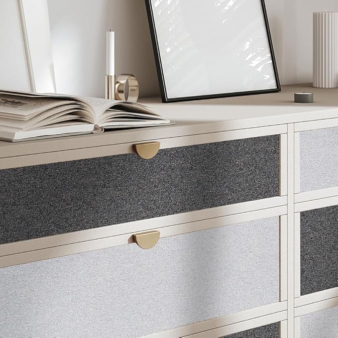 SHUFA Gray Cotton-Like Textured Grasscloth Wallpaper Matte Thick Real Woven - Image 8
