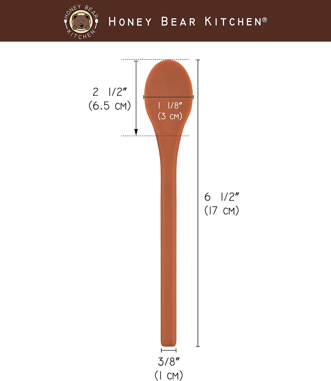 Honey Bear Kitchen Silicone Stirring Spoon (Set of 2, Black Bear Black) for Coffee & Tea