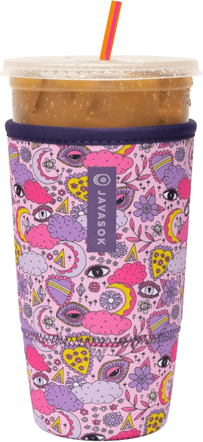 Sok It JavaSok Iced Coffee & Cold Soda Insulated Neoprene Cup Sleeve (Space Mystic, XXLarge: 44-48oz)