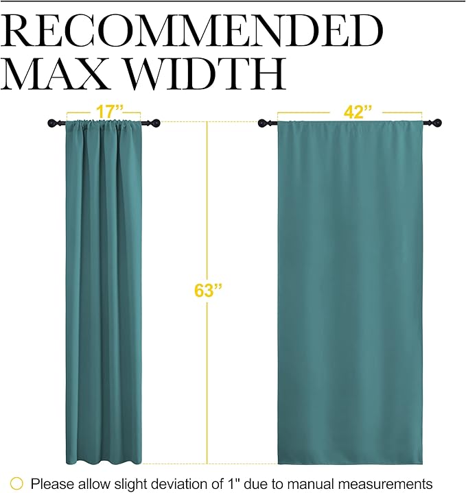 NICETOWN Window Curtains Blackout Drapes - Image 3