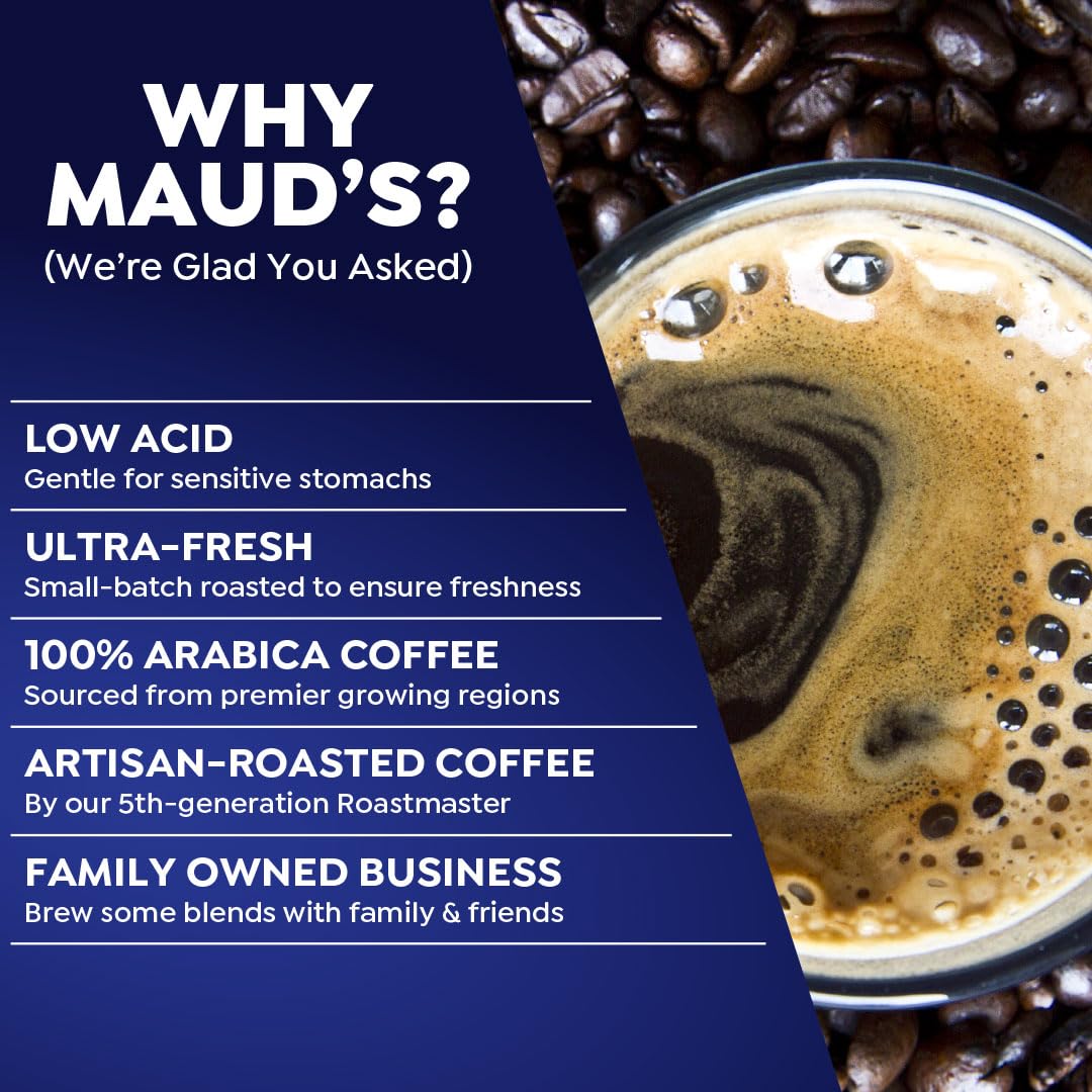 Maud's French Roast Coffee Pods, 100 ct, Dark Roast Coffee in Recyclable Single Serve Pods – 100% Arabica Coffee, Compatible with Keurig K Cups Maker