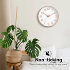 Roymnie Wall Clock 12 Inch Silent Wall Clocks Battery Operated- Modern Non - Image 5