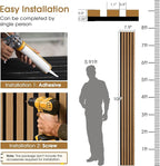 Wood Slat Wall Panels 4 Pack 94.5" x 7.9", Acoustic Wooden Panel - Image 5