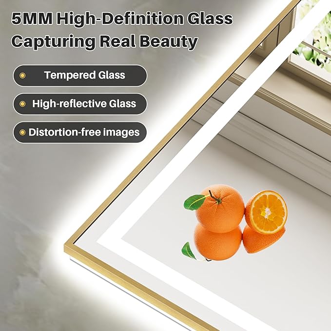 72x40 Inch LED Bathroom Mirror - Image 6