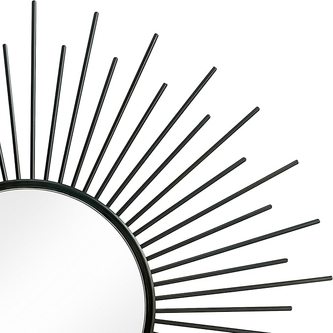 3 Pack Metal Mirrors for Wall Sunburst Wall Mirrors Home Décor Decorative - Image 2