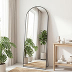 Sweetcrispy 56"x21" Arched Full Length Mirror, Leaning or Standing Full Body - Image 7