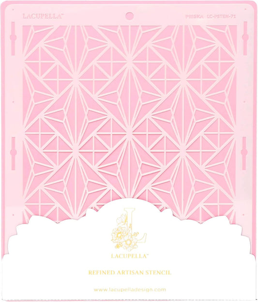 Cake Decorating Stencil for Tall Buttercream Cake, Royal Icing, Ganache, Paint, Airbrush (PRISKA)