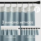 MIULEE Slate Blue Back Tab Blackout Curtains 72 Inches Long 2 Panels Set - Image 3