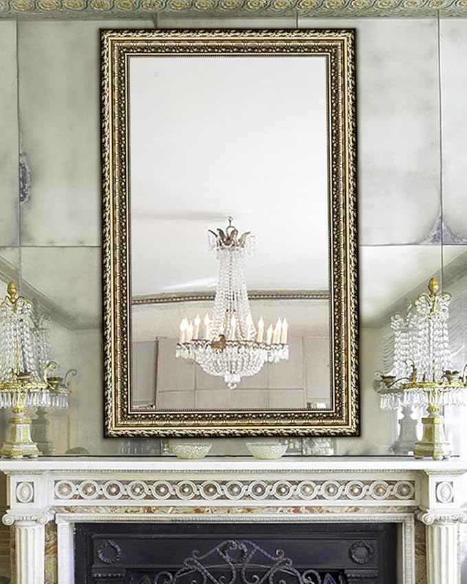 Black&Gold Framed Rectangle Bathroom Mirrors - Image 7