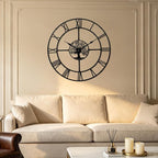 48 Inch Large Wall Clock for Living Room– Black Metal Clock - Image 3