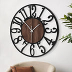 LEIKE Large Wall Clocks for Living Room, Non Ticking, Battery Operated - Image 2