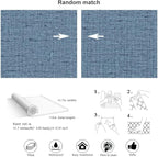 Blue Grasscloth Peel and Stick Wallpaper Textured Linen Adhesive Contact Paper - Image 4