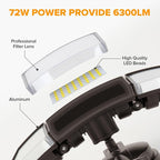 LUTEC 2 Pack 72W 7500LM LED Security Lights Motion Sensor Light Outdoor - Image 6