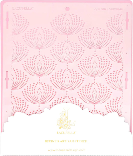 Cake Decorating Stencil for Tall Buttercream Cake, Royal Icing, Ganache, Paint, Airbrush (QUILLON)