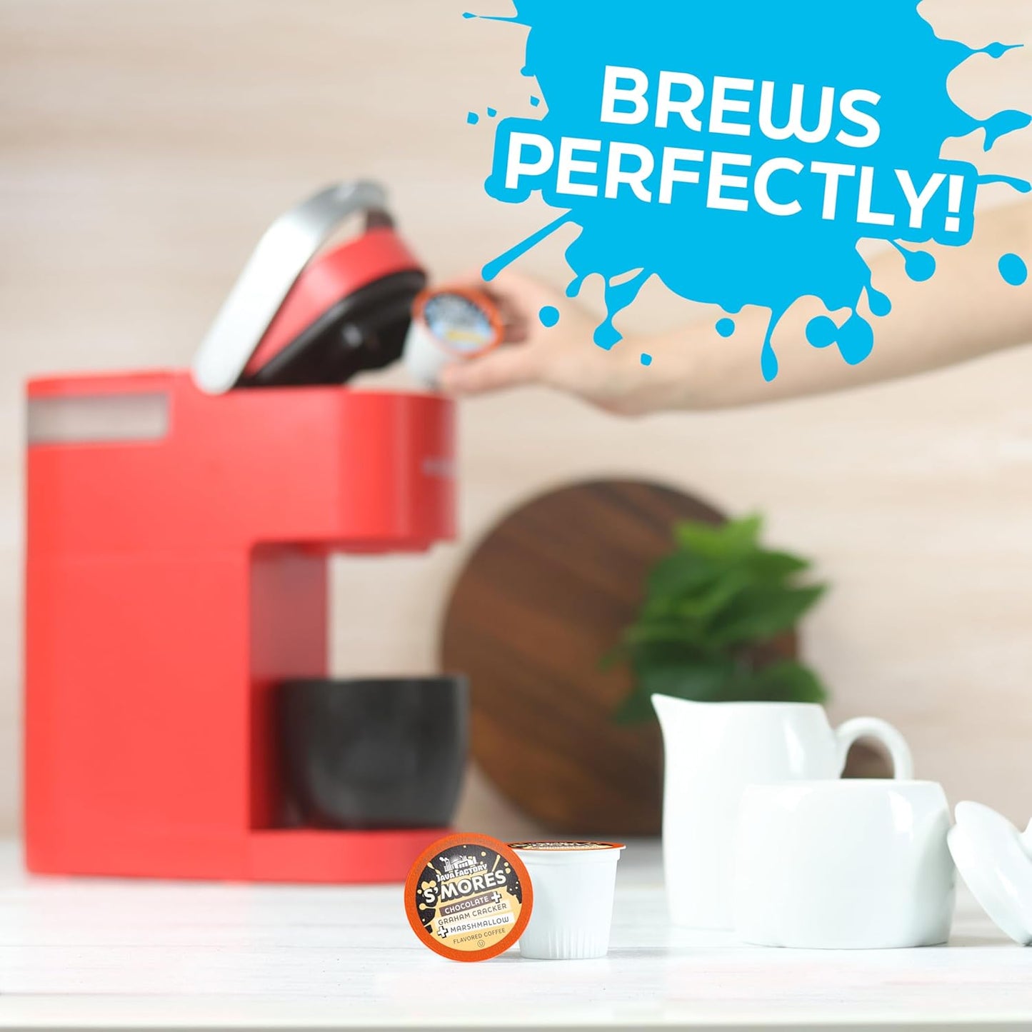 Java Factory Coffee Pods Chocolate, Graham Cracker and Marshmallow Flavored Coffee for Keurig K-Cup Brewers, S'mores, 40 Count