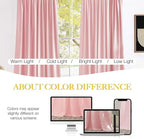 NICETOWN Baby Pink Velvet Curtains 84 inch Long 2 Panels - Image 7
