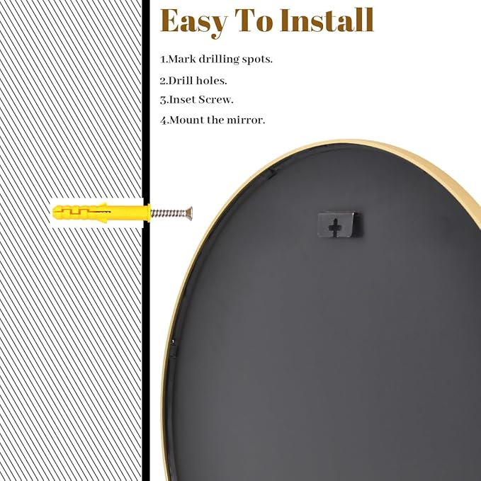 VooBang Gold Round Mirror - Image 4