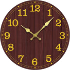 Wall Clock, Modern Wall Clocks Battery Operated, Silent Non Ticking Rustic by wallclock