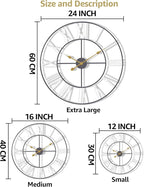 Sorbus Large Wall Clock for Living Room Decor - Image 7