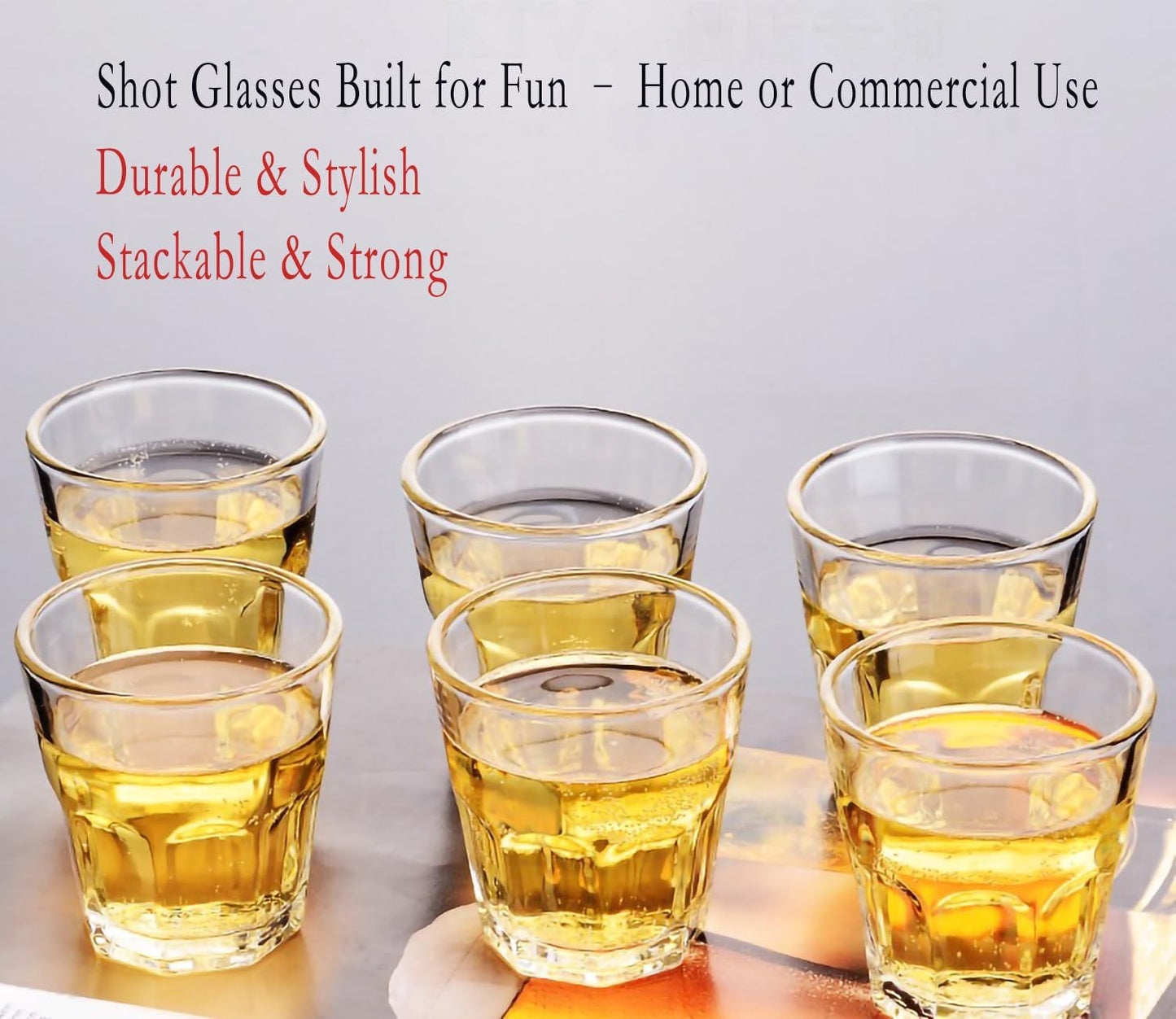 Shot Glasses Set 50ML/1.5oz.Small Espresso and LiquorGlasses for Whiskey TequilaVodka, Thick Glass Cups forPotter Style Cocktails Bar Party（2 Piece ）