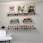 DOLLFIO Floating Shelves, 8 Sets Wall Shelves, Wood Floating Shelves - Image 5