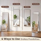 Antok 48"x14" Over the Door Mirror, Full Length Mirror Door Hanging - Image 8