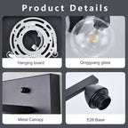 Bathroom Light Fixtures, 1-Light Matte Black Vanity Light - Image 5