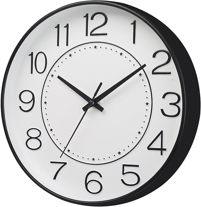 HZDHCLH Modern Wall Clocks Battery Operated, 10 inch White Clock - Image 2