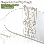 Dewfig Arched White Full Length Mirror, Full Body Mirrors - Image 4
