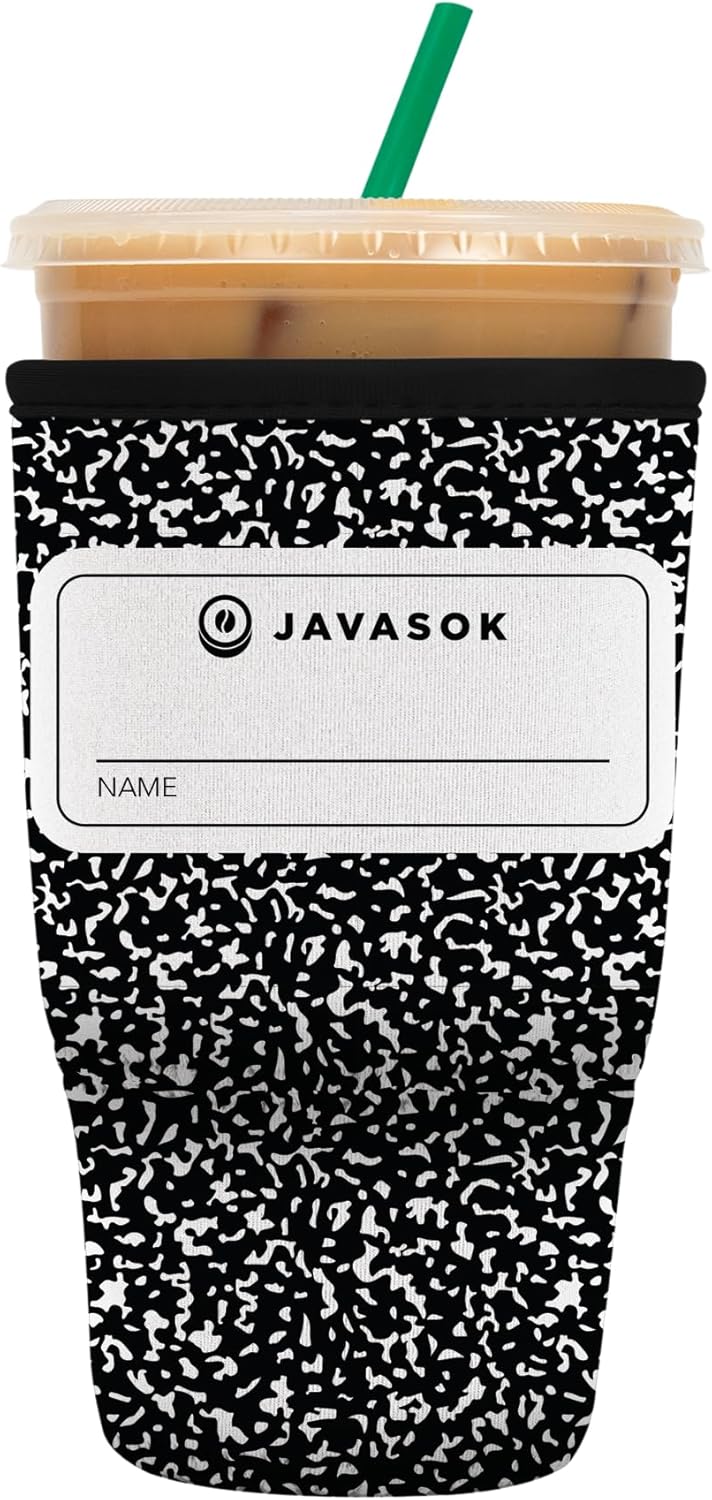 Sok It JavaSok Iced Coffee & Cold Soda Insulated Neoprene Cup Sleeve (Compose Yourself, Large: 30-32oz)