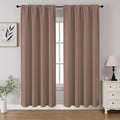 CUCRAF Khaki Blackout Curtains 72 inch Length 2 Panels Set, Rod Pocket Room by CUCRAF