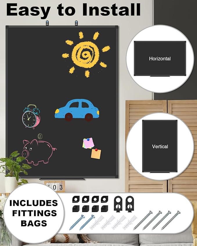XBoard Magnetic Chalkboard Blackboard 48 x 36, Chalk Board/Black Board - Image 3