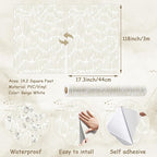 Theper Beige Peel and Stick Wallpaper Boho 17.3"×118" Modern Striped Removable - Image 3
