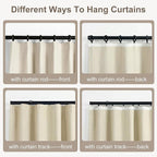 hoeflife Blackout Curtains for Bedroom Room Darkening Curtains for Living Room - Image 3