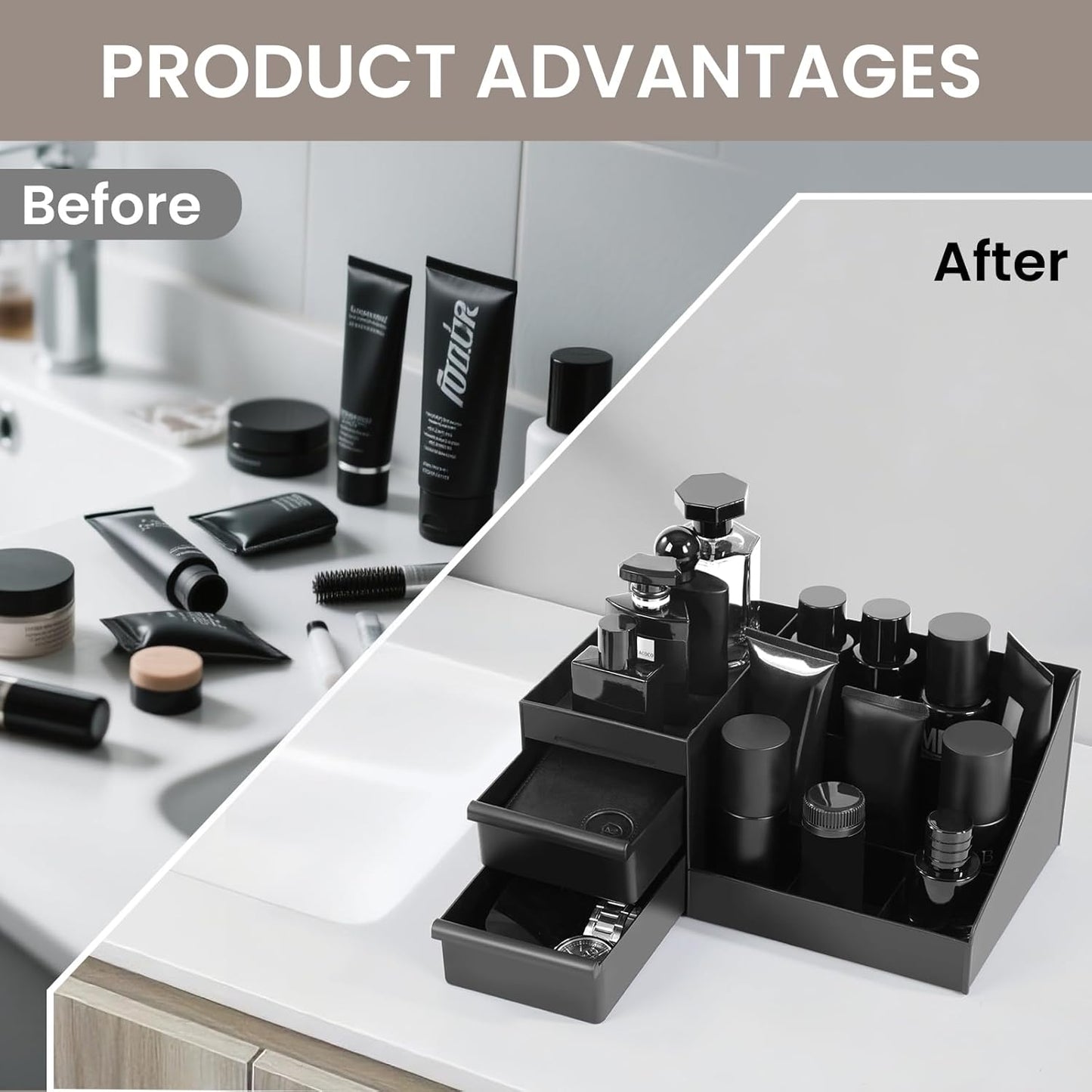 Mens Cologne Organizer,Bathroom Organizers,Organizer For Men,Cologne Stand,Perfume Tray,Perfume Stand,Cologne Holder,Toothbrush Holders,Bathroom Shelf,Counter Storage,Brush Holder