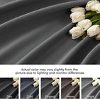 MIULEE Back Tab Grey Blackout Curtains 108 Inch Long 2 Panels Set - Image 8